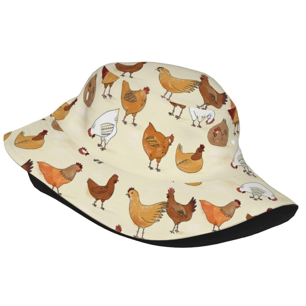 6143 A Brood of Chickens Bucket Hat Summer Sun Hat for Travel Beach Golf - Picture 8 of 9